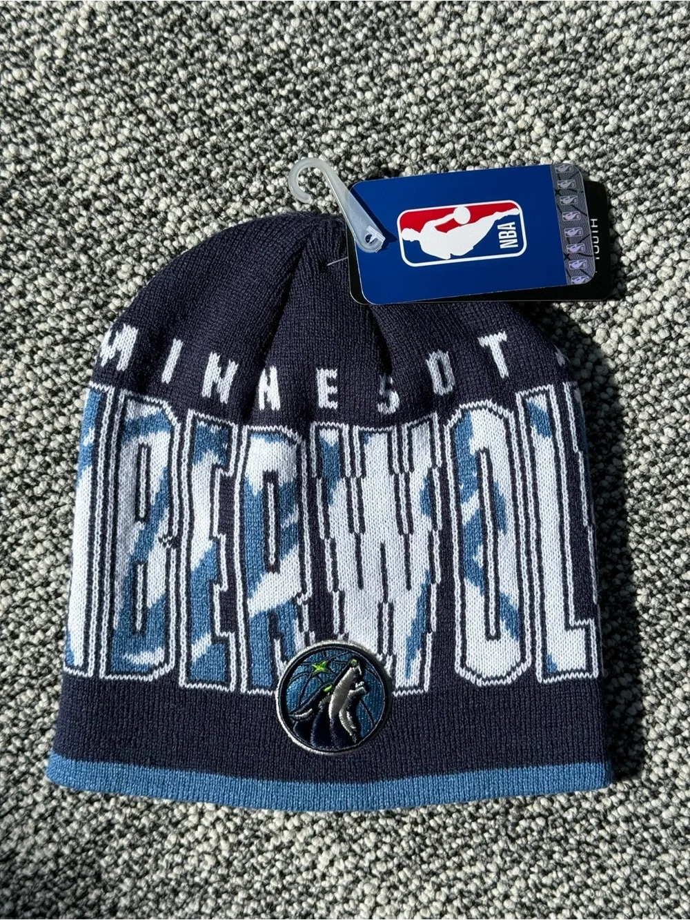 NEW NBA Minnesota Timberwolves Basketball Youth Beanie Winter Hat - T Wolves